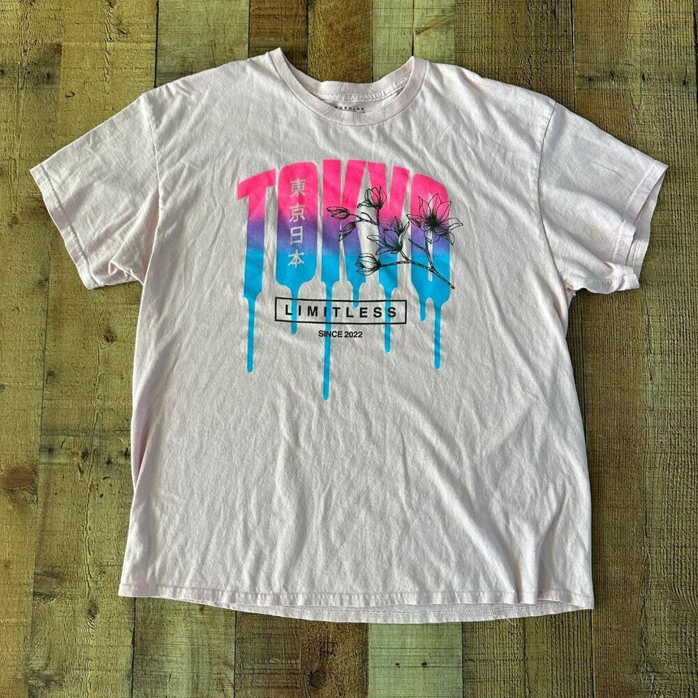 Popular Poison Mens Size XL Tokyo Limitless Graphic Tee T-Shirt